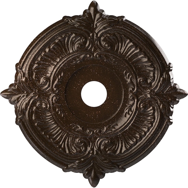 Ekena Millwork Attica PVC Medallion (Canopies up to 7 3/4"), 22"OD x 3 1/2"ID x 1"P, Textured Metallic Mystic Brown CMP22ATAMB - main